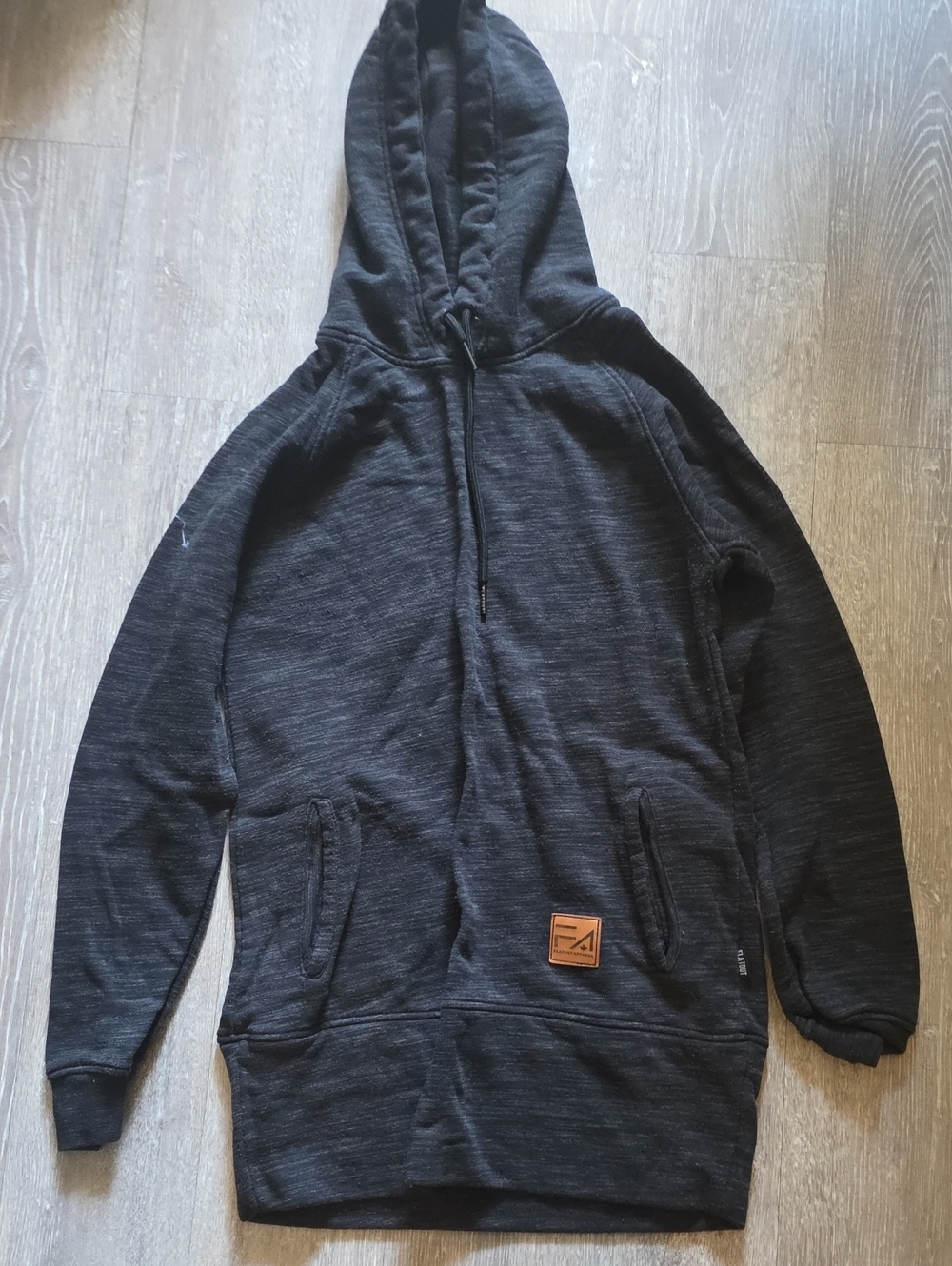 Black Hooded Sweatshirt with Front Pockets